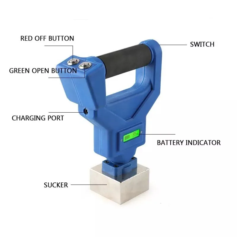 EPP-30/50S Electronically Controlled Permanent Magnet Sucker Handheld Magnetic Lifter Steel Plate Handling Iron Suction Artifact