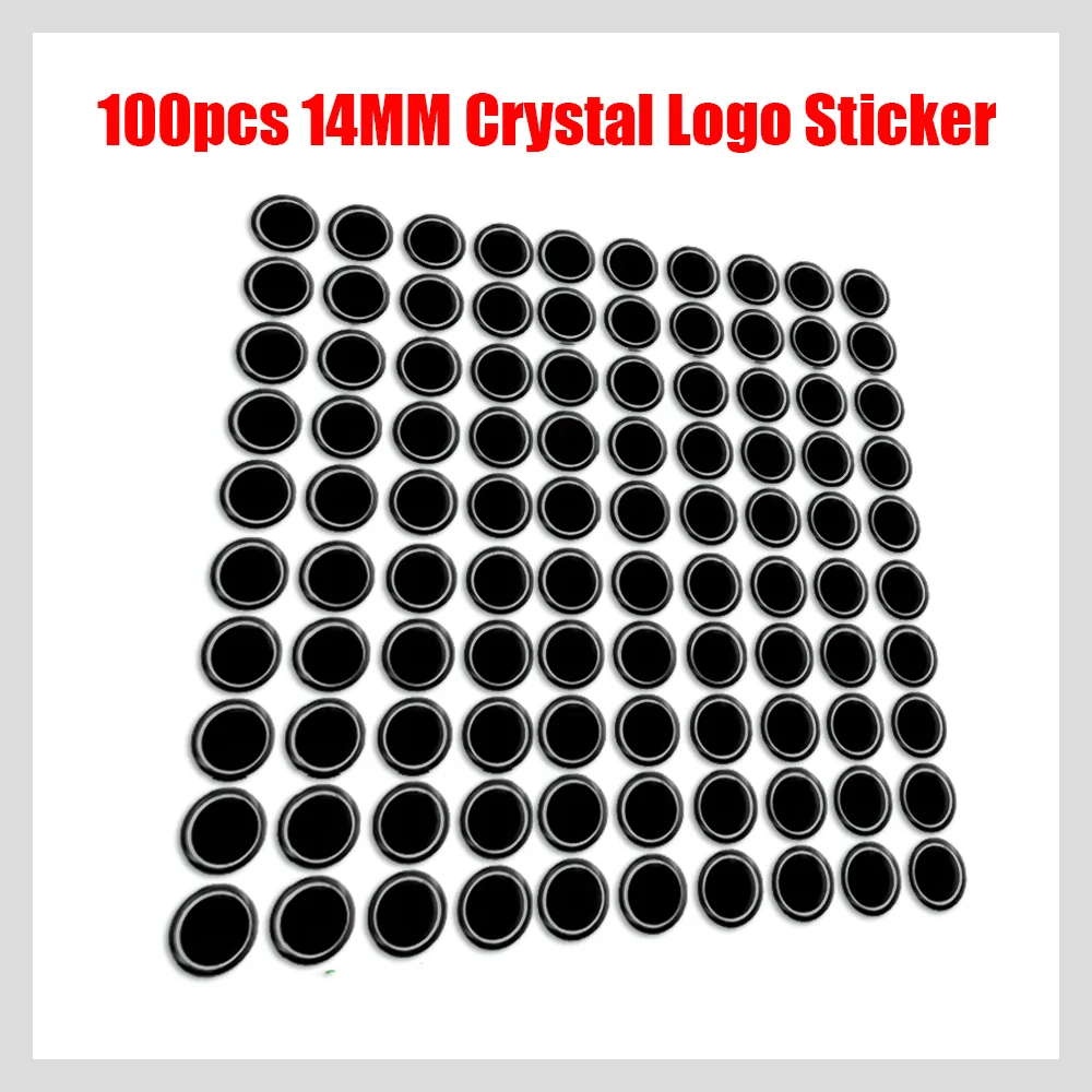 

100pcs Car Remote Key 14MM Crystal Logo Sticker E-poxy for KEY-DIY KD XHO-RSE VV-DI Remote Control for Toyota F-ord KD logos
