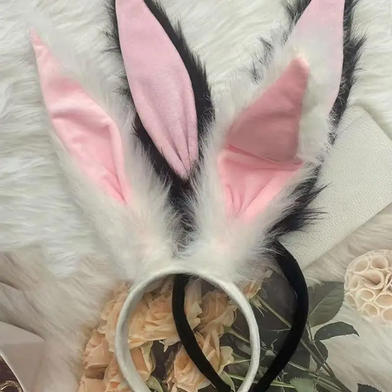 

Easter Bunnies Costume Rabbit Ears Headband Collar Tail Halloween Cosplay Party