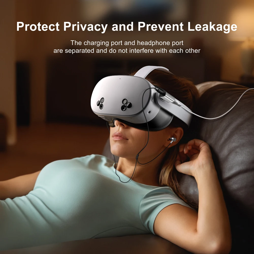 2-in-1 USB C إلى Aux الصوت جاك دونغل وصلة كابل مع Aux الصوت جاك PD 30 واط الصوت Aux محول نوع C محول ل Meta Quest 3S