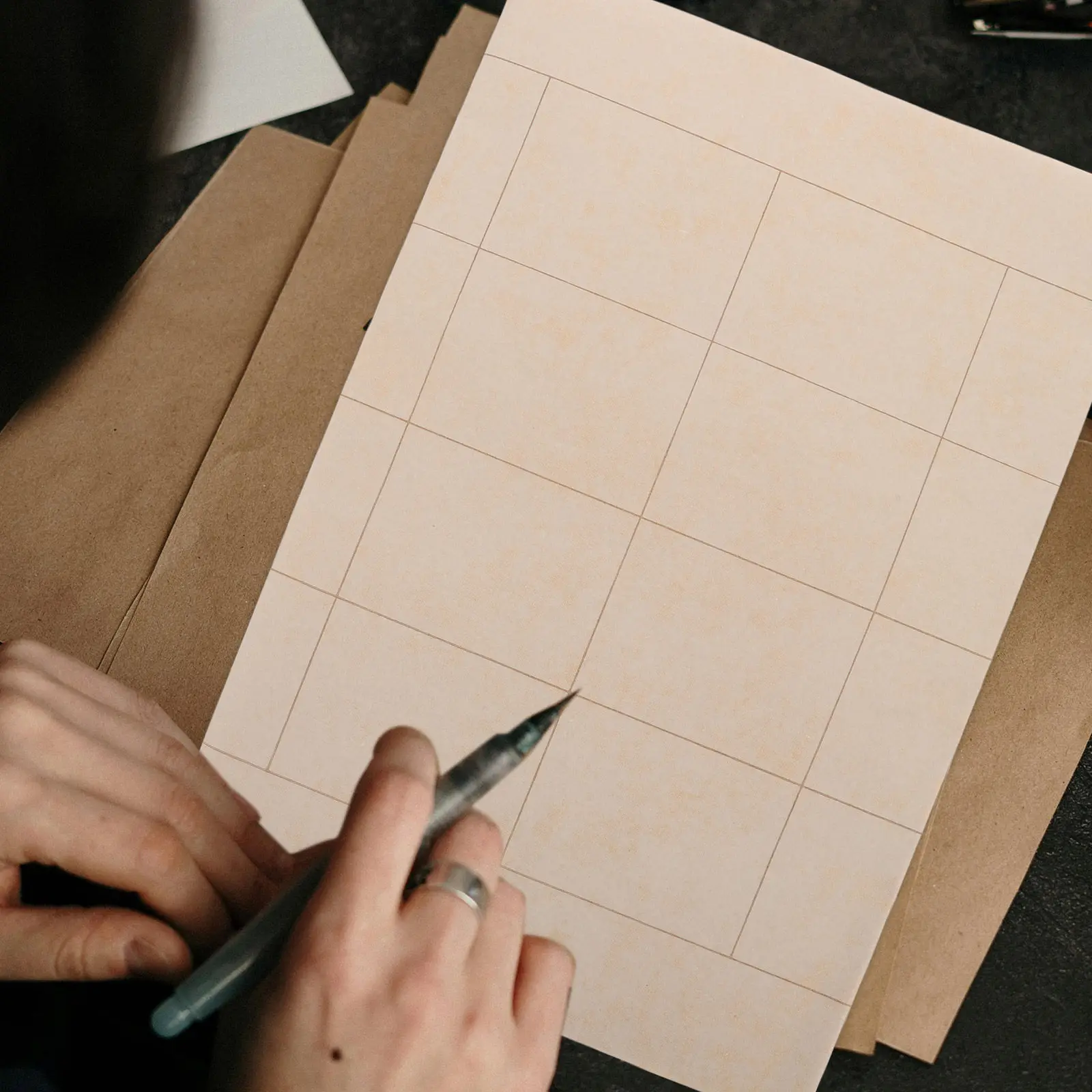 5 Sheets Calligraphy Practice Paper Precision Grid Lines for Chinese Clerical Seal Regular Scripts Smooth Xuan Paper Excellent