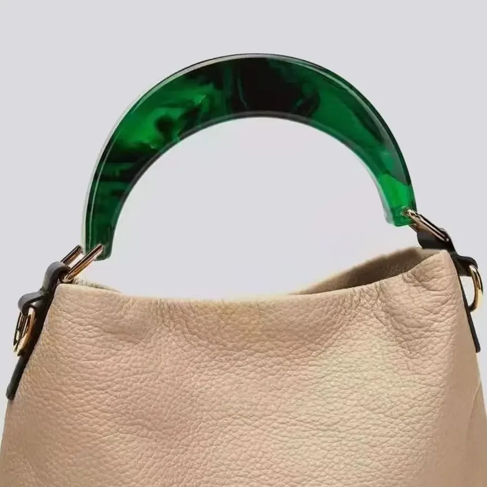 

U-shaped Tote Bag Handle Grip Resin Punch-free Handbag Handle Replacement Semi-circular Handicraft Bag Handle