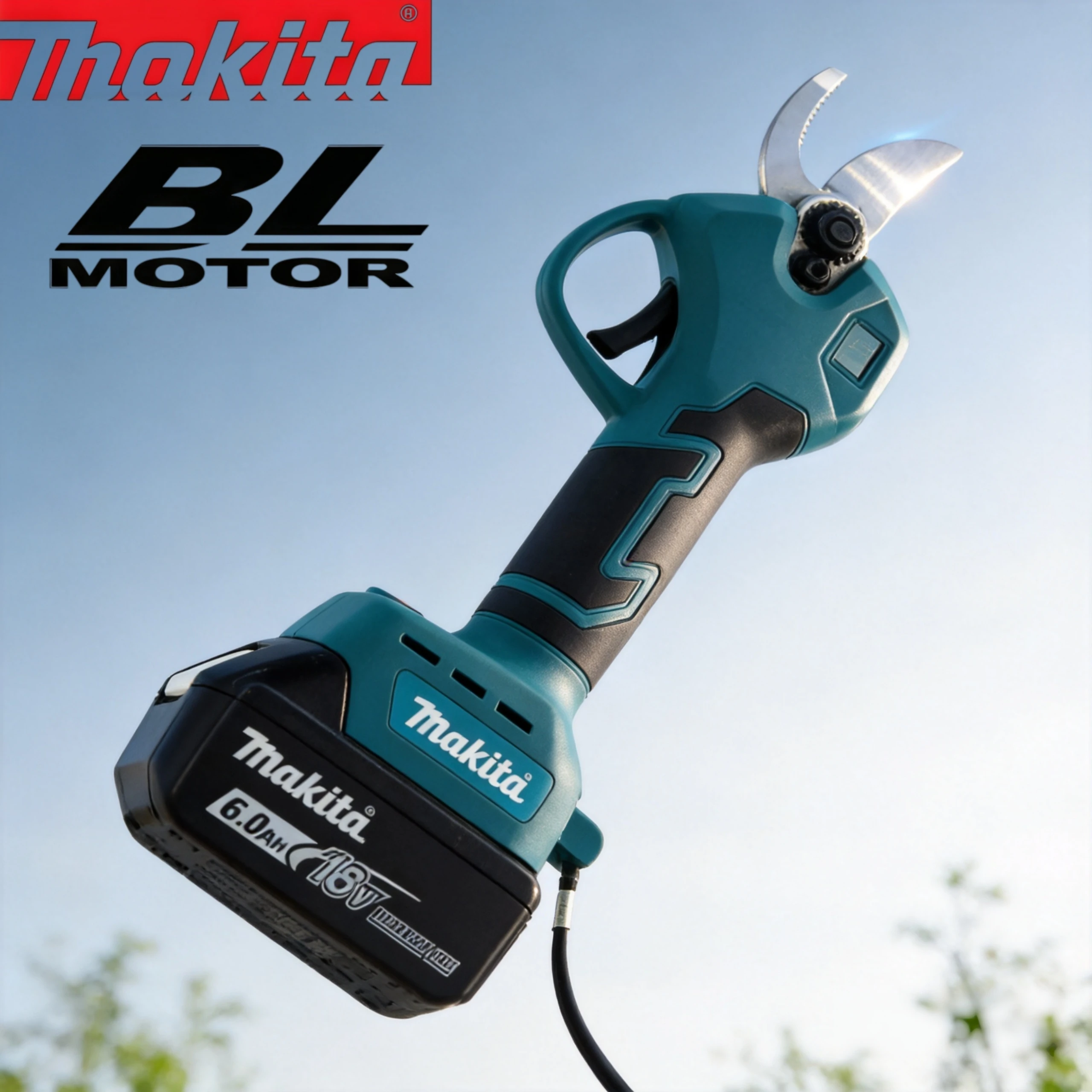 Brushless Electric Pruning Shears Garden Tool Pruner with 0/1 LED Display Cordless Electric Scissors for Makita 18V 6Ah Battery