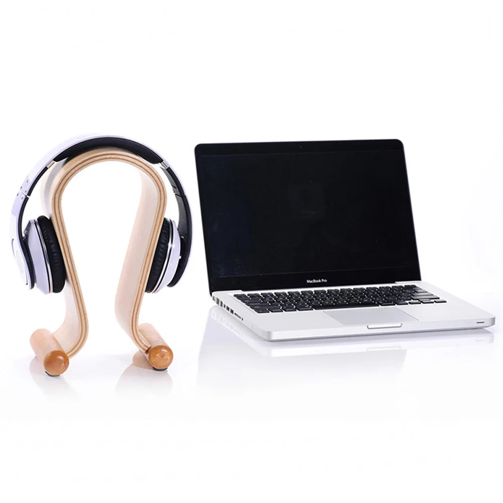 Kopfhörerständer aus Holz, Headset-Ständer, Desktop-Kopfhörer-Displayständer, Gamer-Geschenke, Heim- und Bürodekoration für fast alle Kopfhörer. – Detail 7