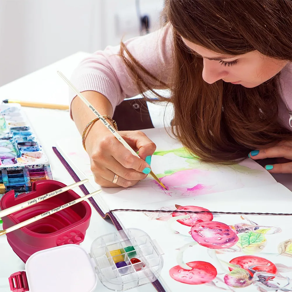 Leerer Farborganizer mit 16 Wellen und luftdichter Konservierung, Palettenbox für Aquarell-Gouache-Acrylfarbe (ohne Farbe)