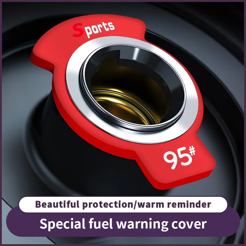 Large Font Red S Sports Car Fueling Reminder Circle No. 95 Fuel Tank Cap Sticker No. 92 Fuel Indicator Sign No. 98 Gasoline Identification Decorative Sticker