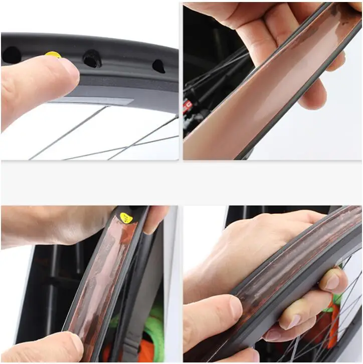 2PCS Double Side Bicycle Repair Tape Tubeless Rim Tape Bicycle Tubular Gluing Rim Tape 5M