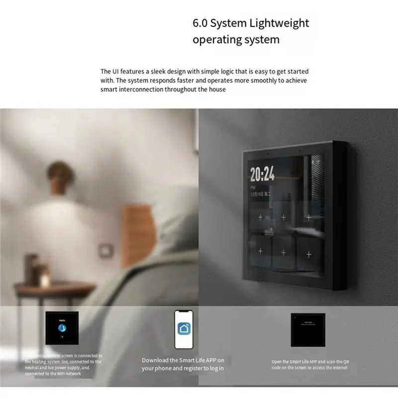 [B24B!】 Tuya Wifi Smart Thermostat Panel Electric Heating Temperature Controller LED Touch Screen Smart Control Panel