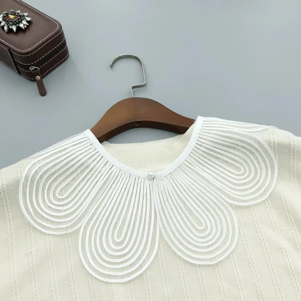 New Korean Style Hollow Out Lace Fake Collar Solid Color Decorative Neck Shoulder Cover Ladies Summer Thin Casual Shawl