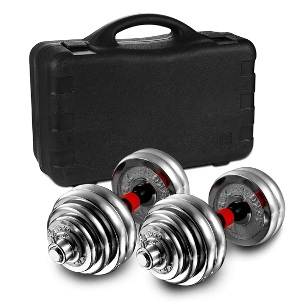 ZK30 Adjustable Dumbbell Set Home Gym Cast Iron Barbell Sets with Carry Box 66lbs Office Bedroom Workout Dumbbells