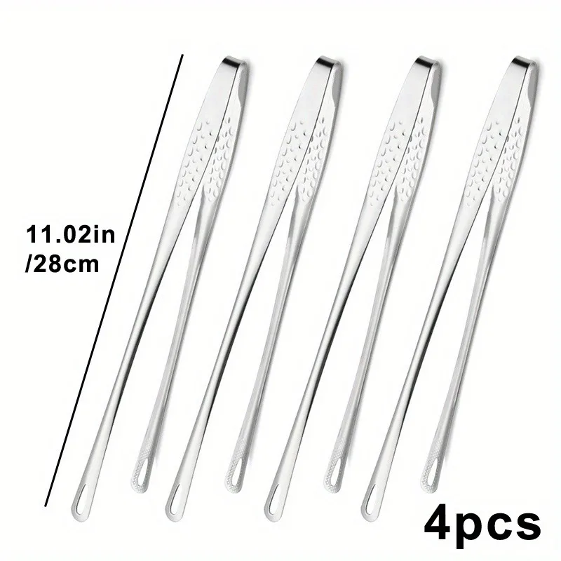 Stainless Steel Barbecue Tongs, Strawberry Tongs with Textured Grips, Anti-Slip Korean, Buffets and Public Services Home, Restau
