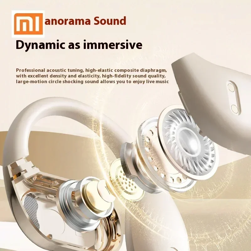 سماعات بلوتوث لاسلكية أصلية من Xiaomi M76، سماعات رياضية HIFI مزودة بخاصية إلغاء الضوضاء، ترتدي سماعات ميكروفون