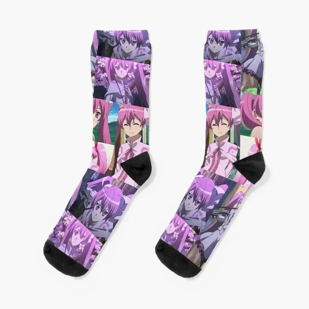 

Anime Akame ga Kill Mine Socks sports stockings Crossfit Running anime Women Socks Men's cotton Soccer sport Man Socks Women's
