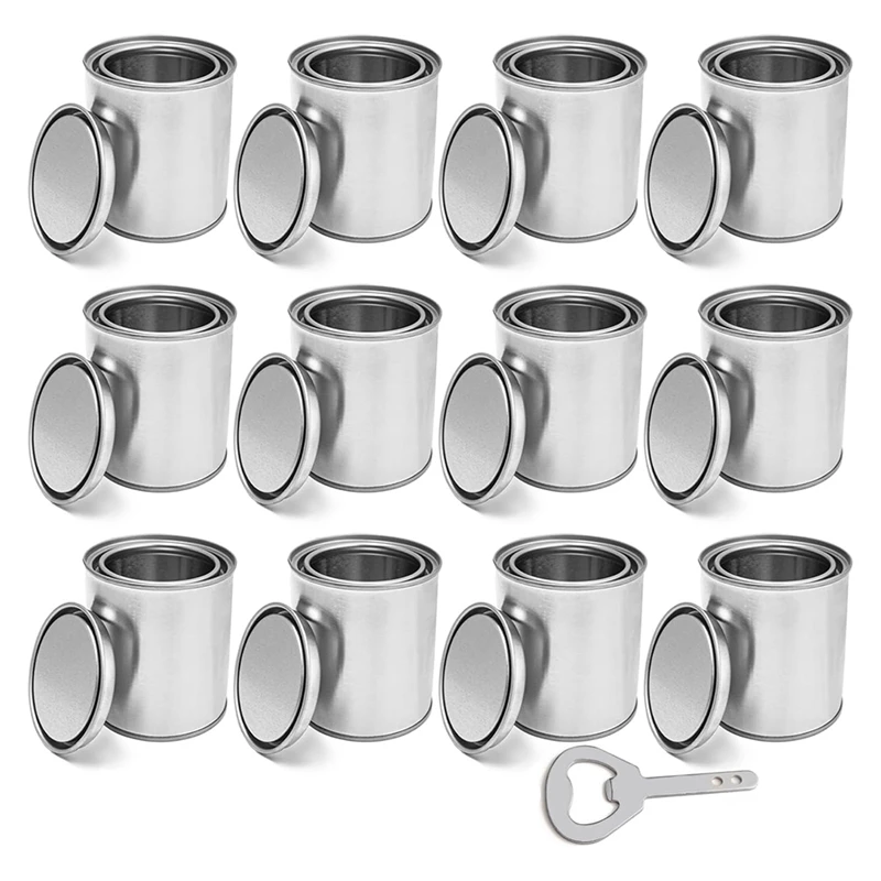 latas vazias de tinta com tampas balde de tinta sem forro adequado para artesanato projetos faca voce mesmo 04 quart estanho 12 pack 01