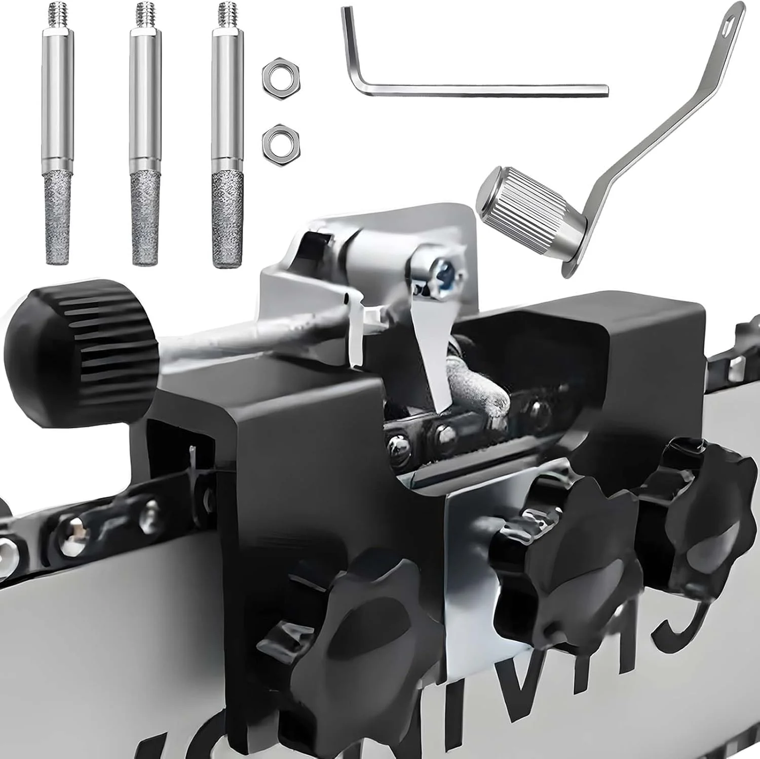 Chain Saw Sharpener Tool Chainsaw Sharpener Chain Sharpening Jig for Electric Saws Woodworking Grinding Stones