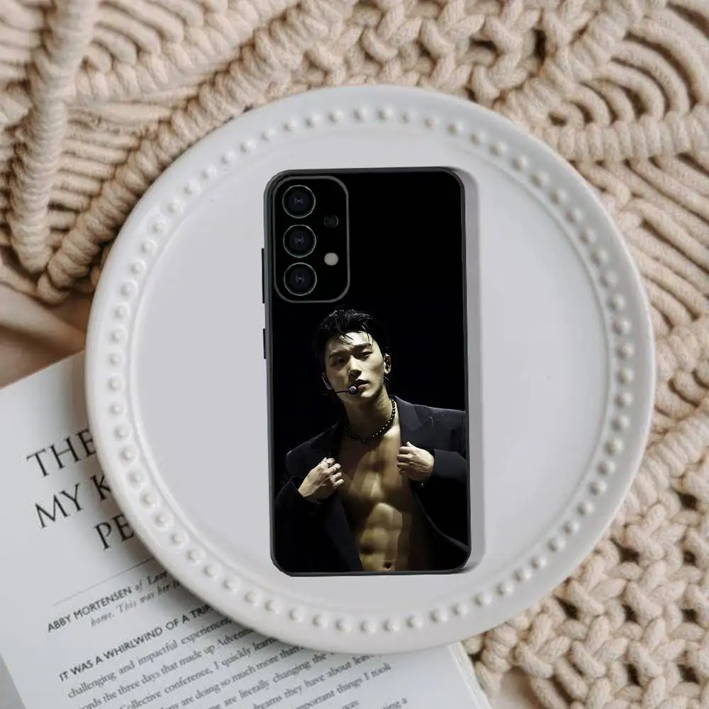 Heiße A-ATEEZ Kpop Handyhülle für Samsung Galaxy A73,31,32,72,41,53,52,71,22,5G,Note,J7,8,9 Soft Black Cover