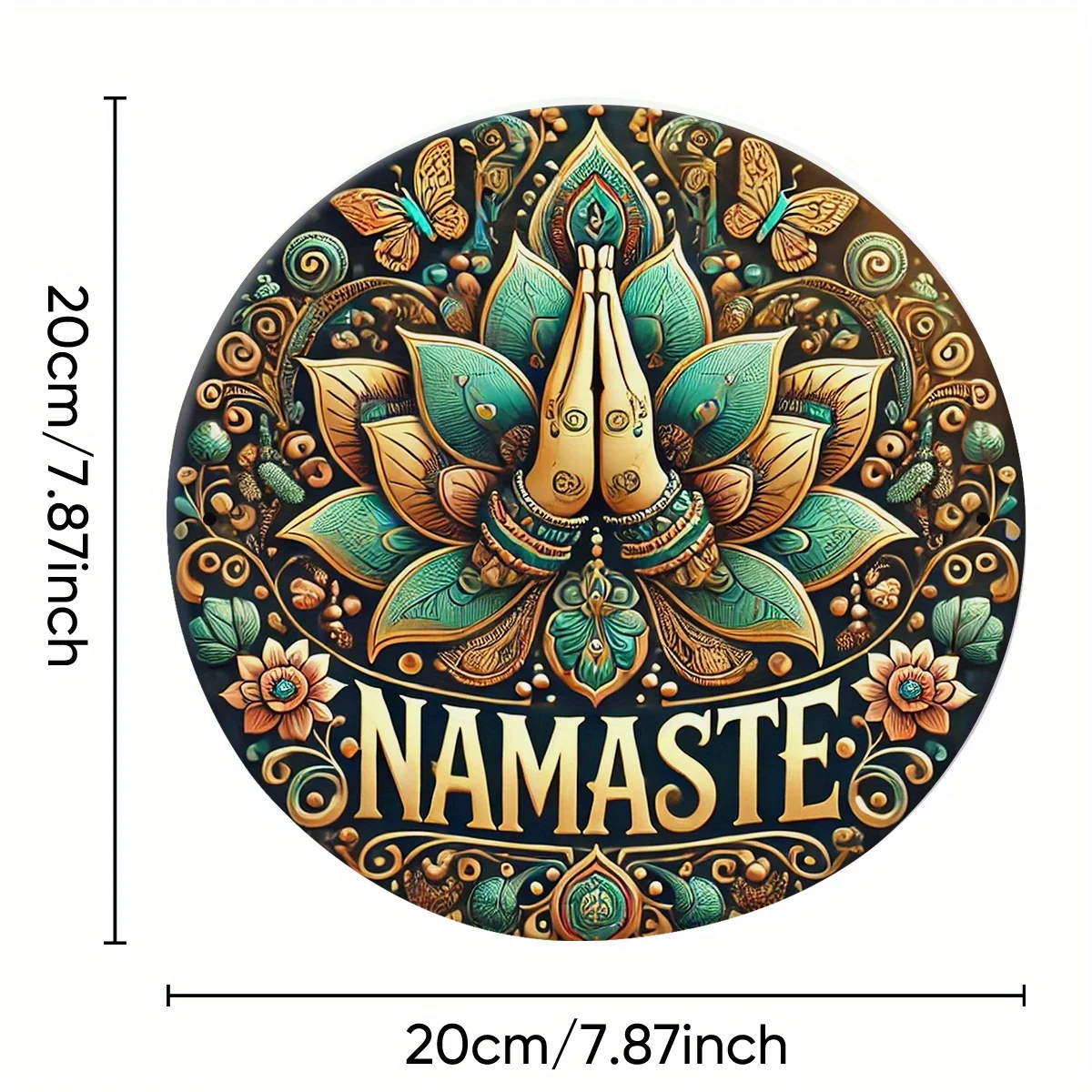 Panneau inspiré de Namaste | Idéal pour la décoration de la maison et du studio de yoga, cours, porches, garages, cafés, barres, parfait pour la décoration de la pièce