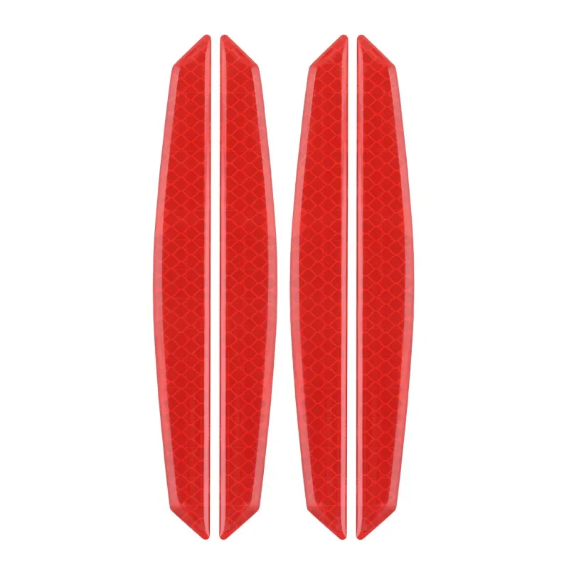 Car Carbon Fiber Door Anti-collision Strip Carbon Fiber Reflective Sticker Wheel Arch Safety Warning Reflective Sticker