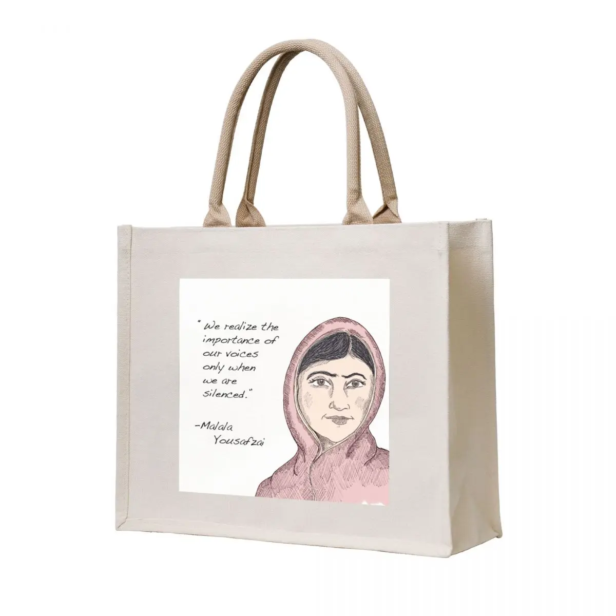 

Malala Yousafzai - Voices (color) Tote Bag personalized tote bag bags for women tote bag screen Fabric