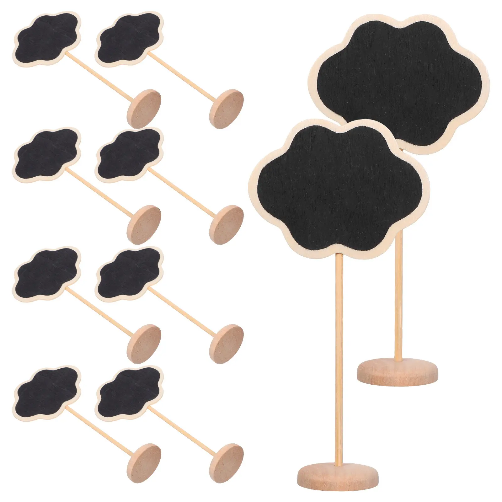 20Pcs Mini Chalkboard Message Board Rustic Wooden Frame Compact Design Tabletop Memo Board for Kitchen Cafe Office Notes Menus