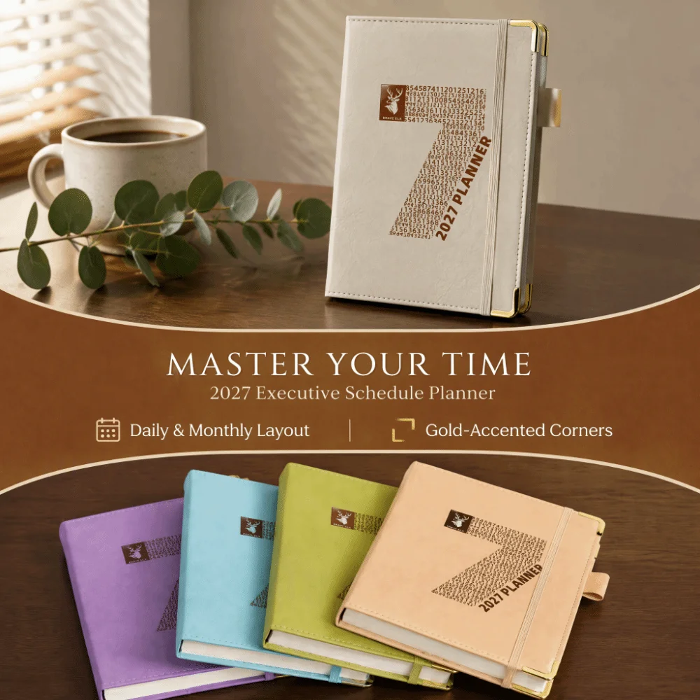 Thick Paper 2027 Schedule Planner Notepad Portable Wear-resistant To-do List Notebook English Efficiency Diary Writing Pads