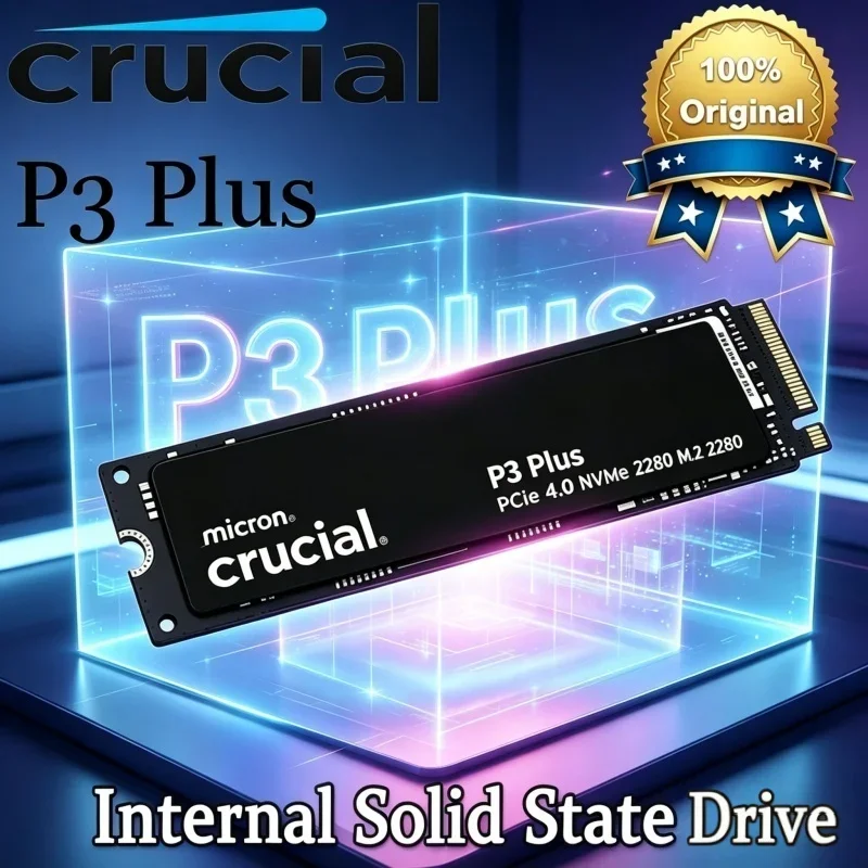 Crucial NVME 2280 P310 1TB SSD Crucial T500 1TB Crucial P3 Plus 1TB 2TB PCIe Gen4 NVMe M.2 SSD Internal Hard Drive OEM Package