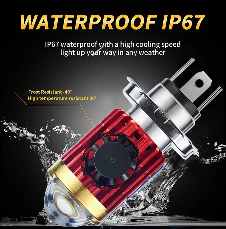 10000LM H4/H6 12 فولت LED دراجة نارية المصباح لمبة موتو الأضواء CSP عدسة أبيض أصفر مرحبا لو مصباح سكوتر اكسسوارات أضواء الضباب