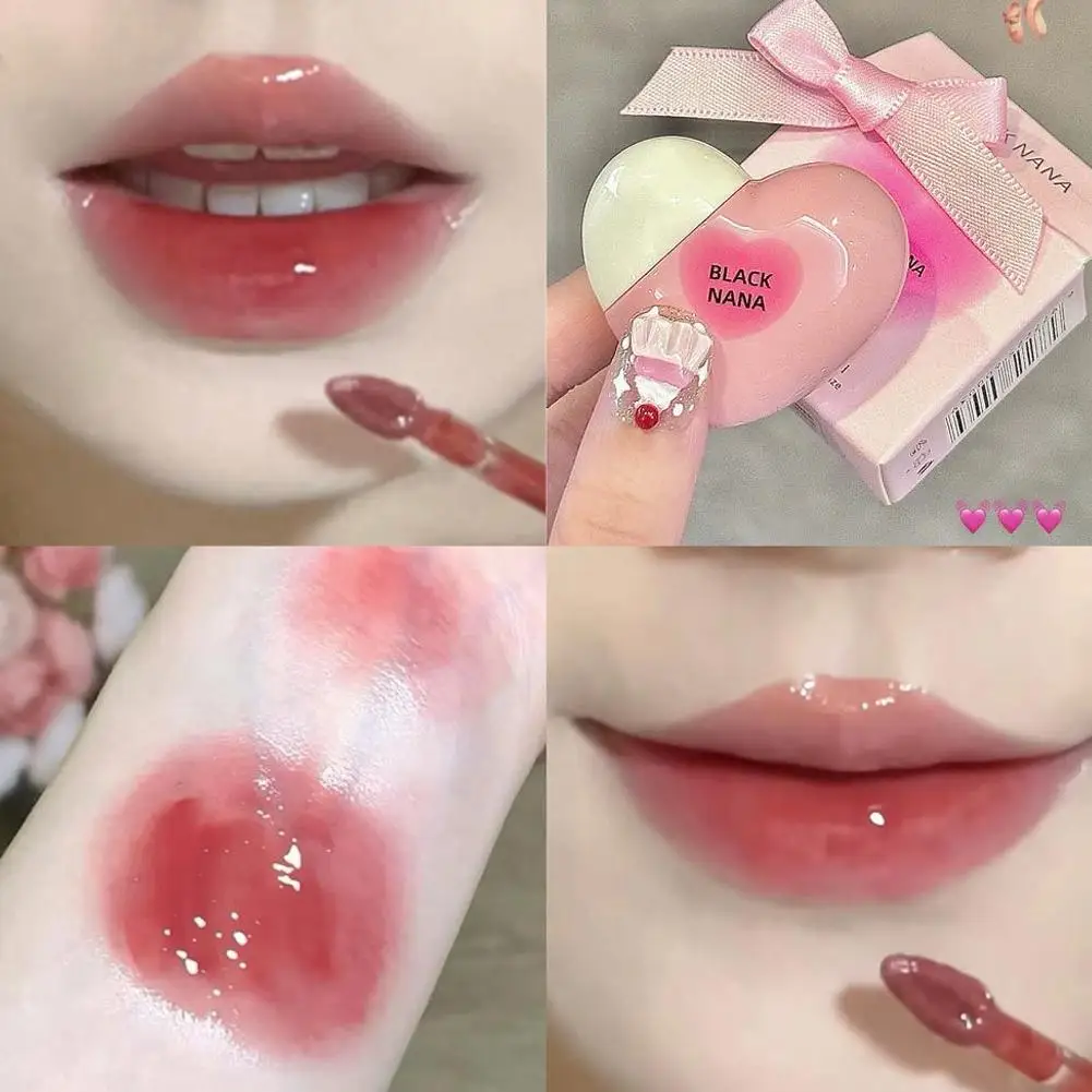 Pink Mirror Lip Gloss Sexy Plump Jelly Rose Clear Jelly Lip Gloss Moisturizing Lipstick Makeup