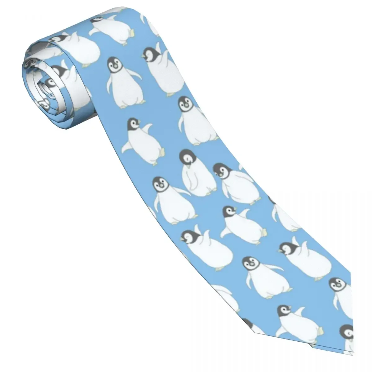 Mens Tie Classic Skinny Penguin Pattern Neckties Narrow Collar Slim Casual  Gift