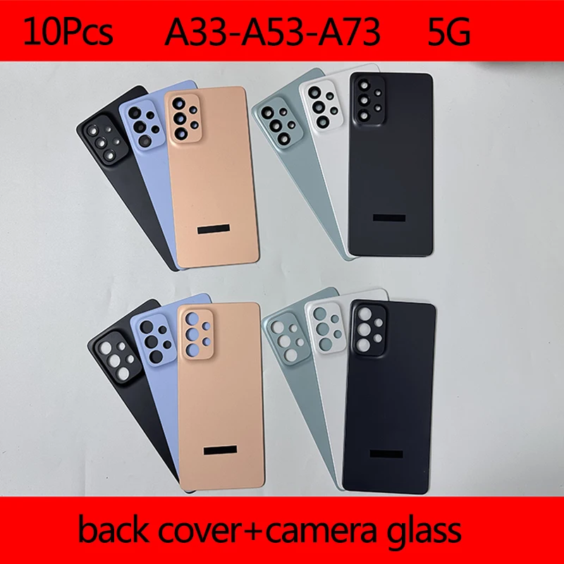 

10 pcs For Samsung Galaxy A33 A53 A73 5G A336 A536 A736 Housing Battery Cover Back Case Panel Chassis Lid Real Door Rear Panel