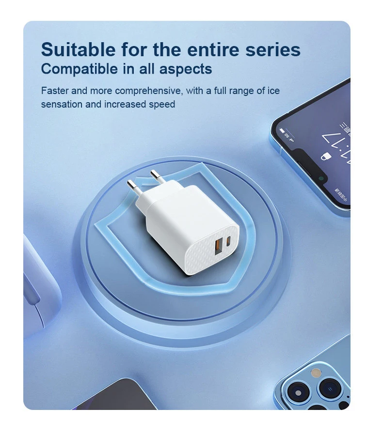 PD 20W USB Fast Charger For iPhone 14 13 12 11 Pro Max XS X XR 7 8 Plus Type C Plug EU US Wall Charger Fast Charging Data Cable