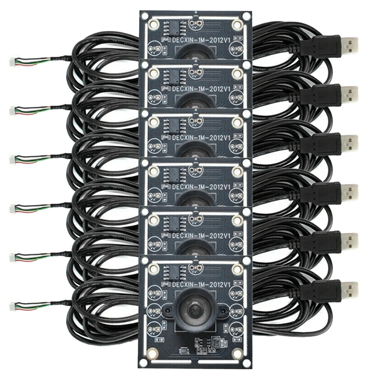 

LELE 6Pcs 100 Degree Camera Module 1MP OV9732 1280x720 USB Free Driver Manual Focus, with 2 Meter Cable for WinXP/7/8/10