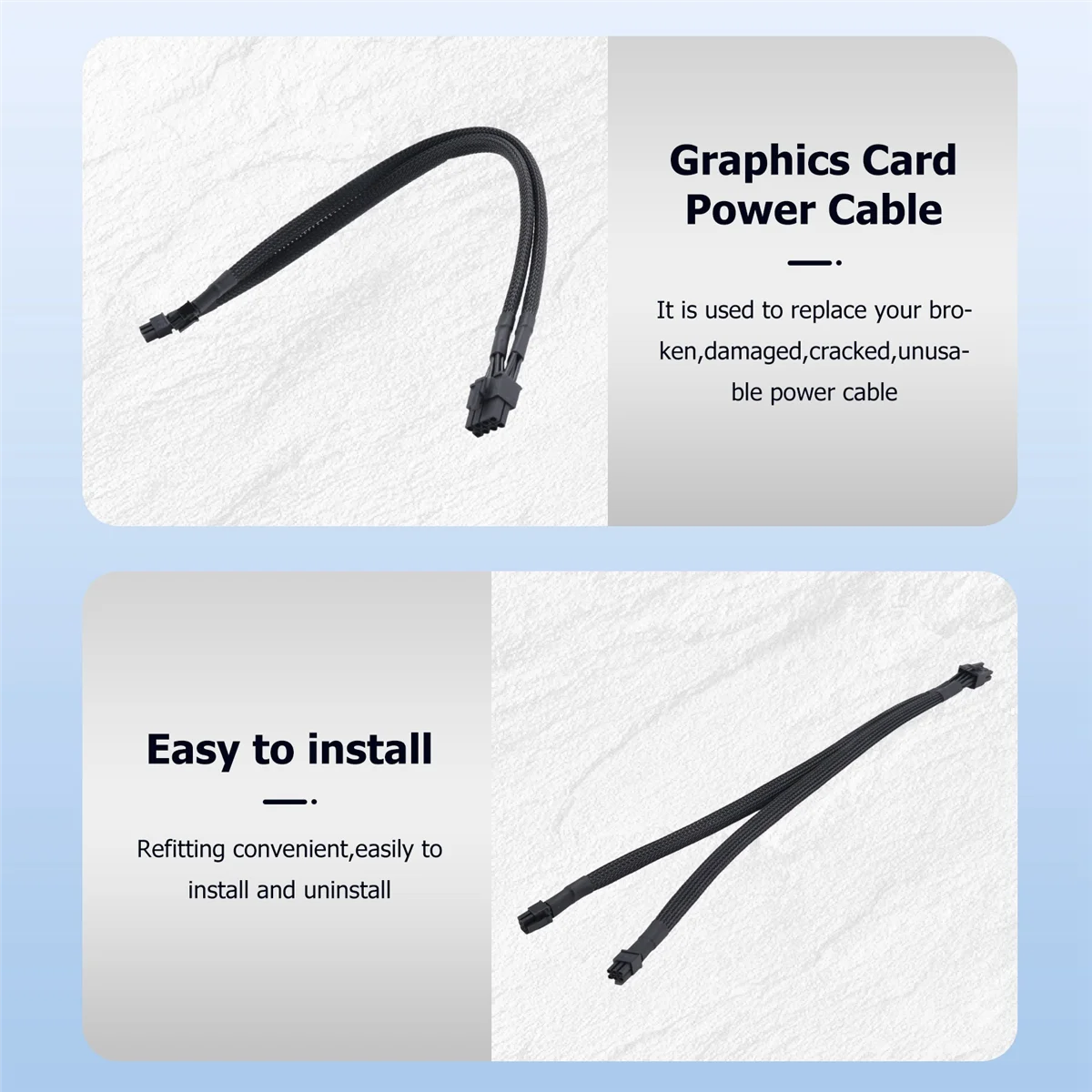 Shop Now Dual Mini 6 Pin to 8 Pin PCI Express Video Card Power Adapter Sleeved Cable for Mac Pro Tower/Power Mac G5 15-Inches