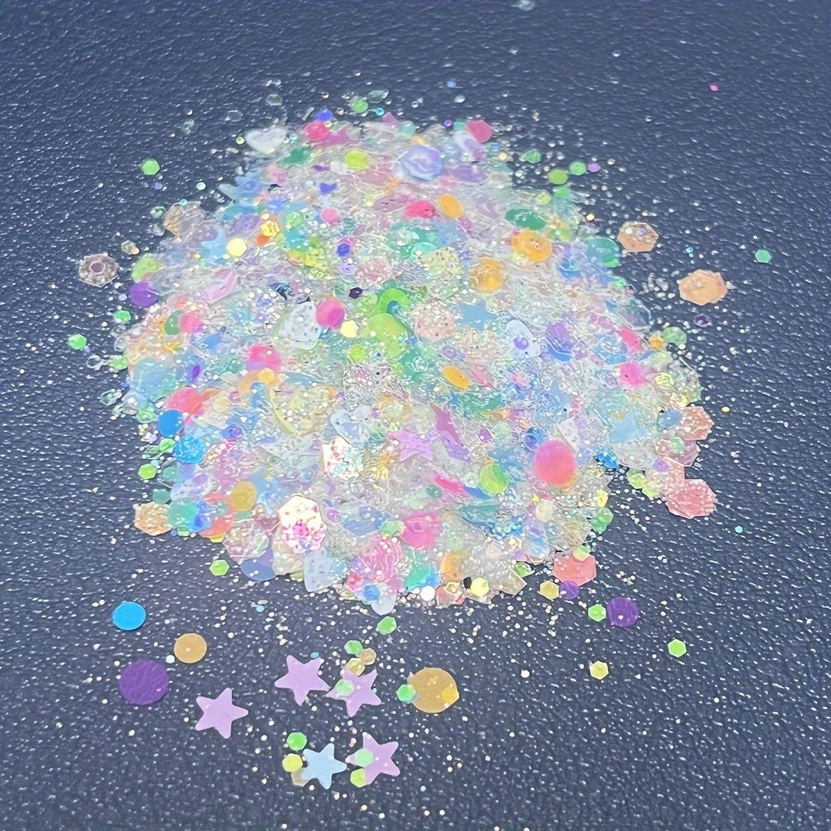 

100g Glitter Epoxy Resin Filling Rainbow Filler DIY Mix Star Heart Candy Color Sequins For Jewelry Making Nail Tumbler Cup