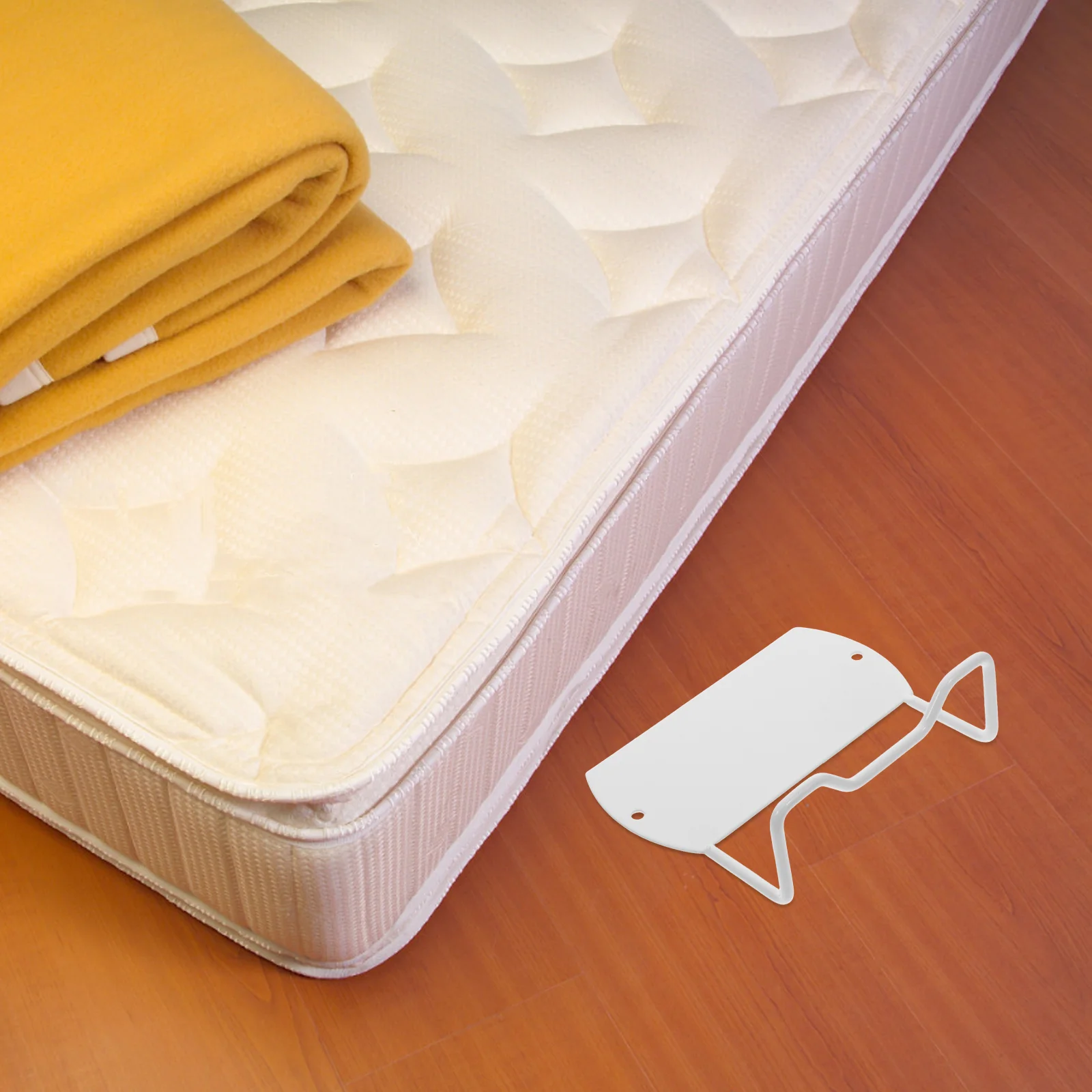 Retenedor de colchón, Protector de marco de cama, tapón deslizante, Base de hebilla ajustable, extensor de hierro, 2 uds.