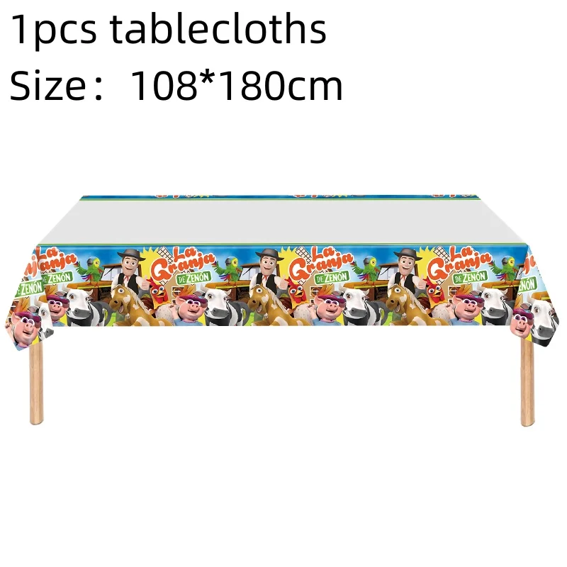 Bauernhof Geburtstag Dekoration Tier Thema Geburtstag Party Liefert Set Geschirr Ballon Platte Tasse Serviette Tischdecke Für Kid Party – Detail 5