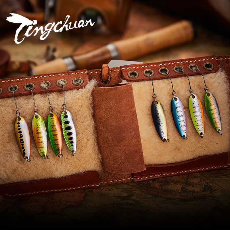 Tingchuan TCSP Metal Spoon Lure 2g|2.5g|3.5g|4.5g Curved Streamline Design with Sharp Hooks for Trout and Bass Fishing view 2