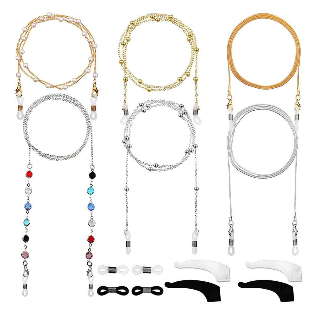

Glasses Chains Anti-lost Ropes Decorative Beaded Accessories Stylish Copper Durable Simple Atmospheric Beautiful Color Fine