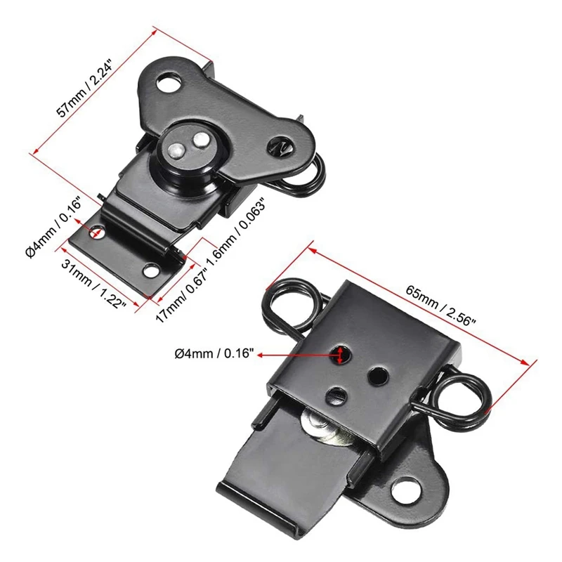Verpackung Box Hasp schwere Box Schloss Holzkiste Schmetterling Schloss Eisen Feder Schmetterling Twist Lock