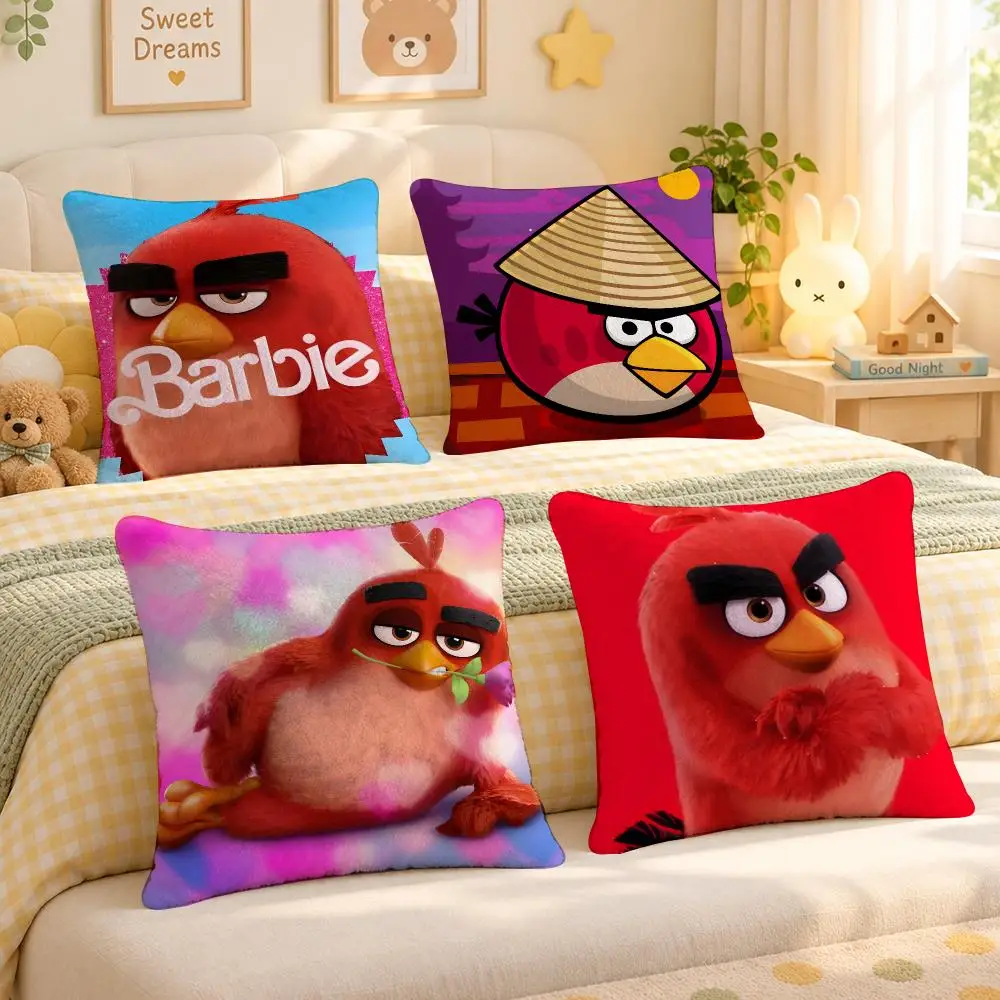 Game Angry Birds Arcade Gamer Cushion Cover Personalized Soft Plush Pillow Living Room Home Sofa Bedroom Office Car Cushion