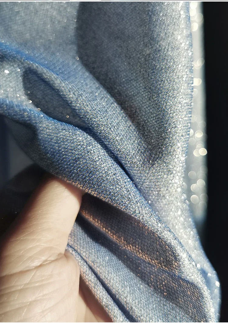Super Glitter Tulle Fabric Knitted By Meters for Designer Clothing Dresses Sewing Shiny High-grade Cloth Anti-wrinkle Thin Drape