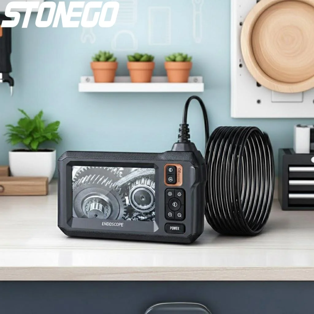 

1080P WiFi Endoscope 43 Inch Display 1 5 10m Cable Dual Head 2600mAh for Car Electrical Pipeline Inspection