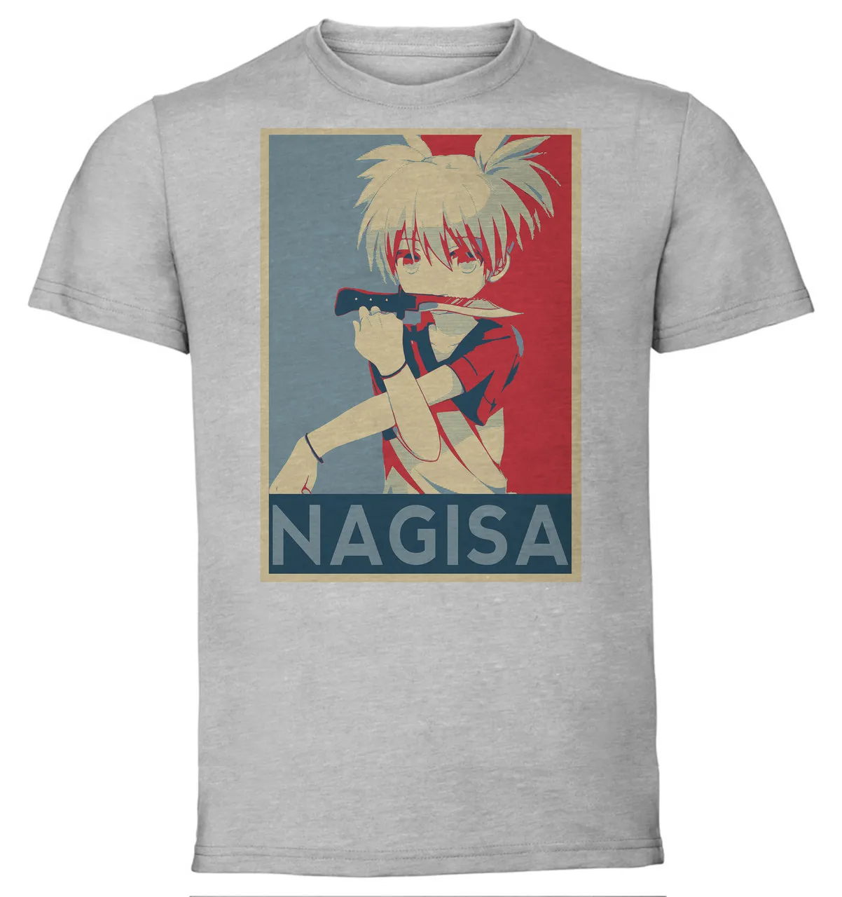 T-Shirt Unisex Grey Propaganda Assassination Classroom Nagisa