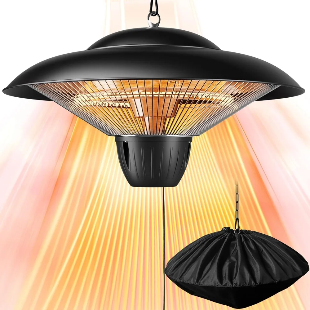 

1500W Electric Infrared Hanging Heater, Ceiling Mounted, Waterproof for Porch, Garage, Balcony, Oven