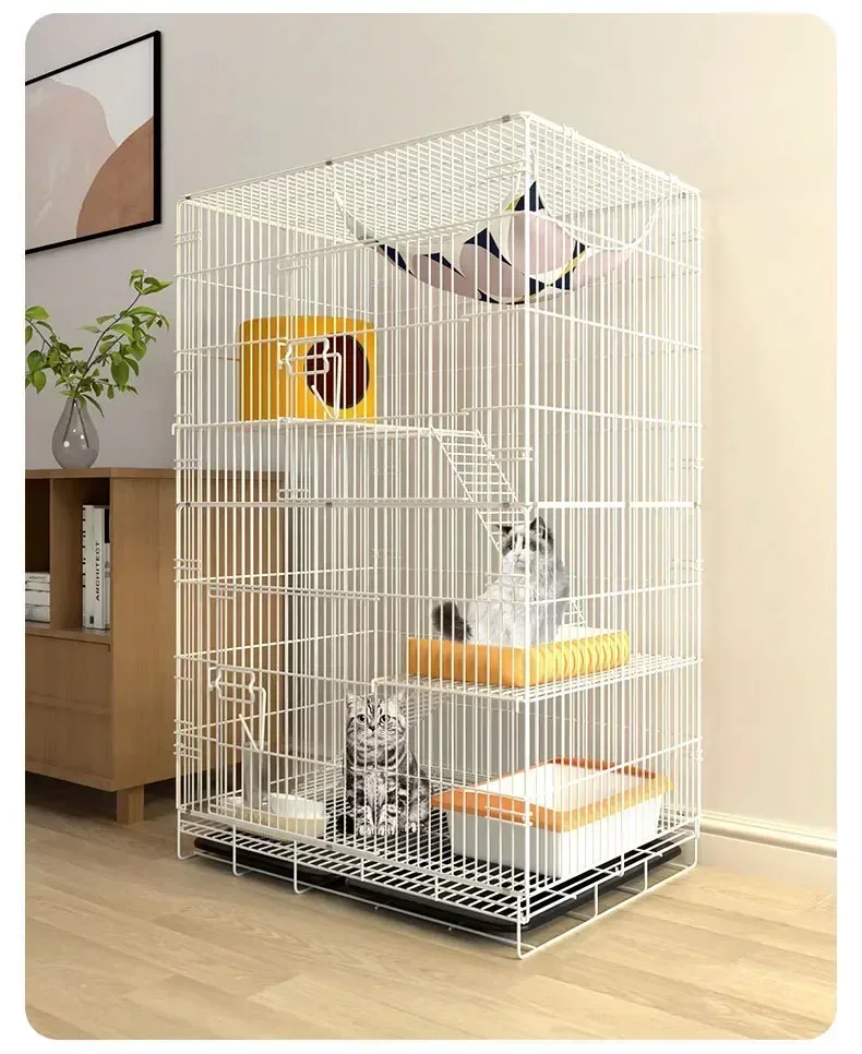 Indoor large foldable cat cage, cat house steel wire dog cages