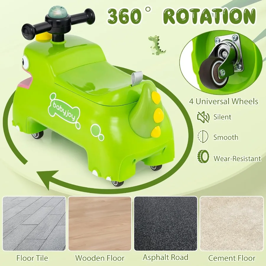 幼児用乗用玩具、足で押すスライドカー、シート下収納付き、ライト、音楽＆ホーン、4つのユニバーサルホイール、子供用乗用玩具