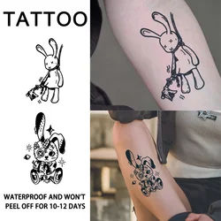 Rabbit Doll, 1Pcs Waterproof Temporary Tattoo Stickers, Long-lasting Waterproof for One to Two Weeks, Suitable for Arm, Leg.