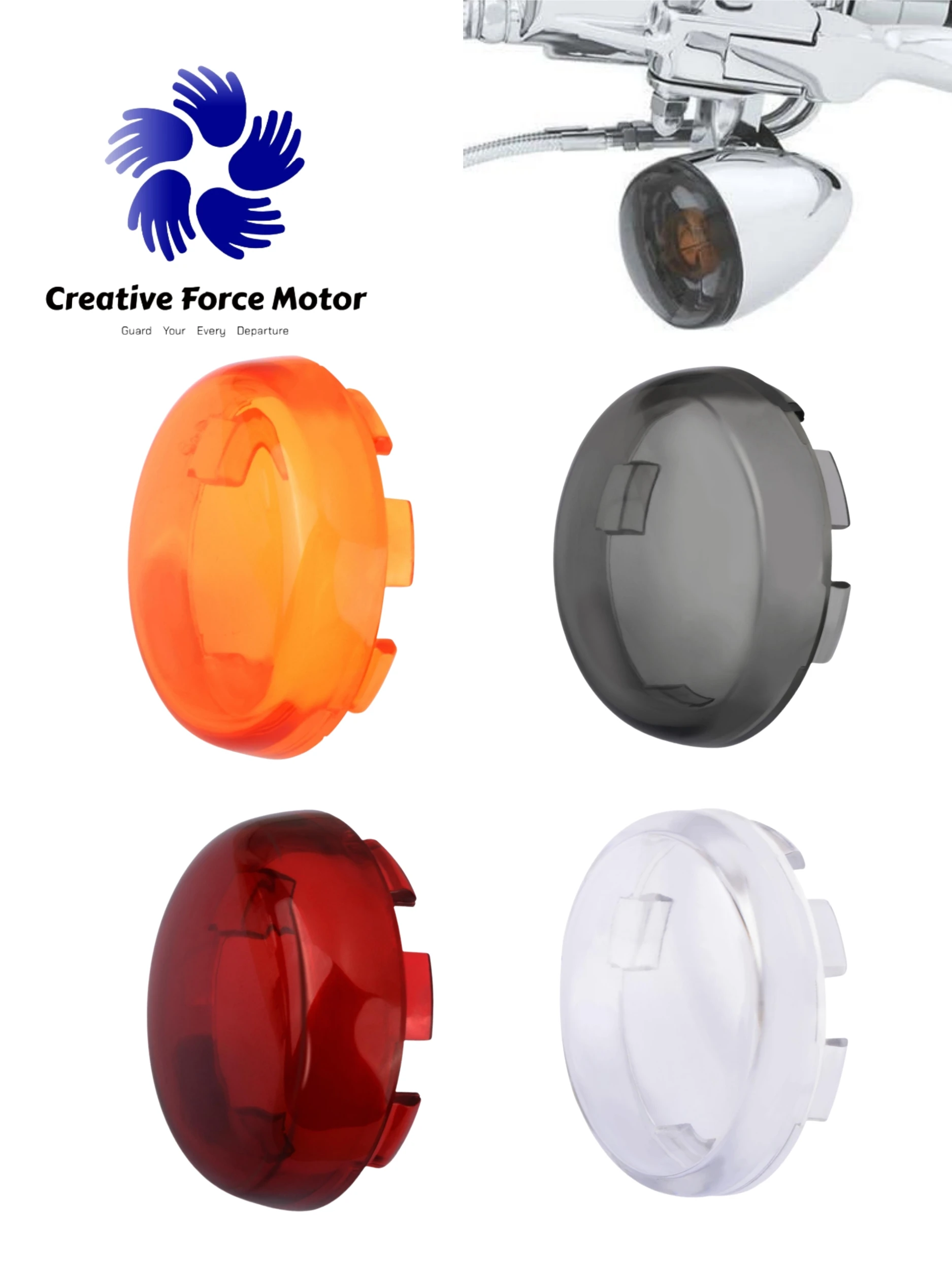 Cache Lentille Clignotant Bullet de Moto Pour Harley Touring Road King Street Glide Electra Glide Sportster 883 1200 48 V-Rod Dyna Softail Heritage Fat Boy, Avant et Arrière, accessoires moto