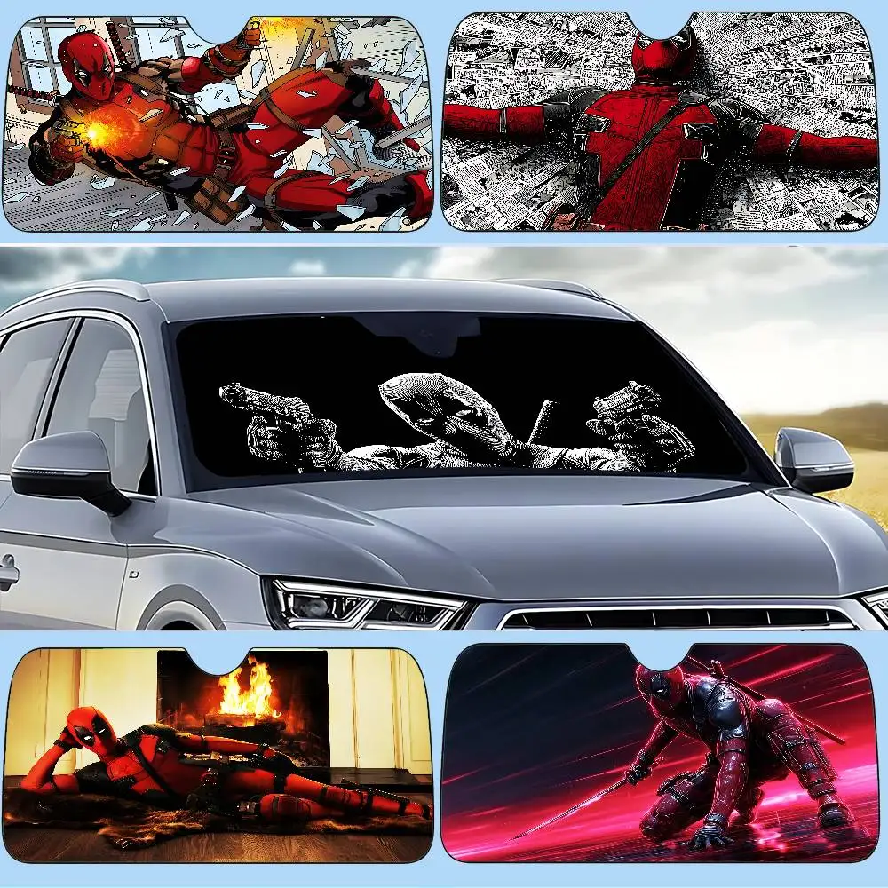 Cute-D-deadpool-S Stylish And Trendy Windshield Sunshade, Car Windshield Cover, Car Sunshade Curtain, Car Sun Protection Cover
