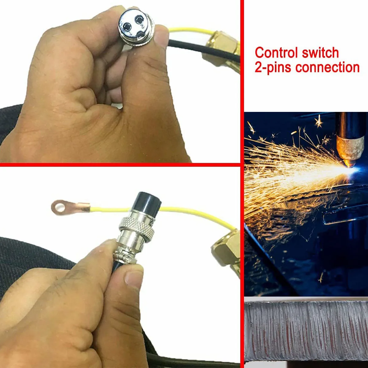 P80 Plasma Cutter Torch CNC Plasma Cutting 10M Cable Length Straight Torch Head For Pilot Arc CUT40P/50P/60P